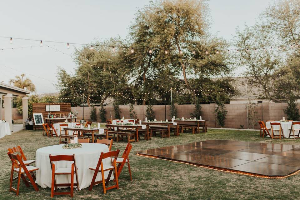 Backyard Reception Set Up