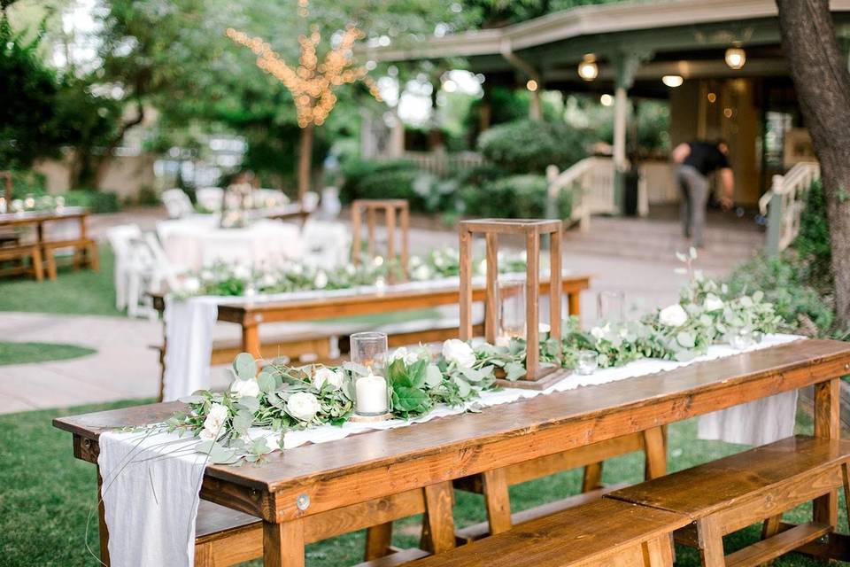 Farm Tables and Table Decor