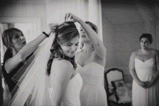 Bride getting ready