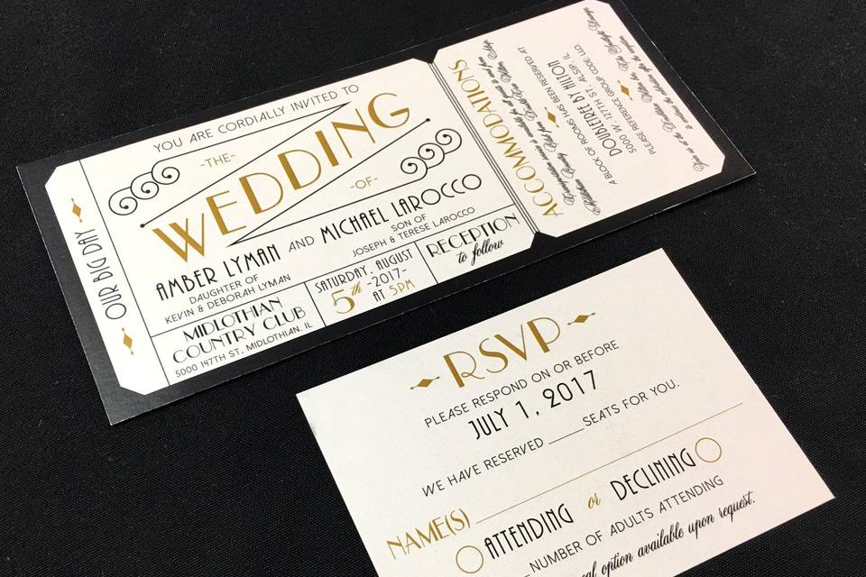 Ticket Style Invitation