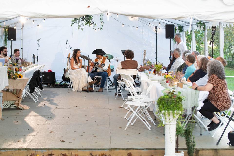 Kayla and Edwin sing