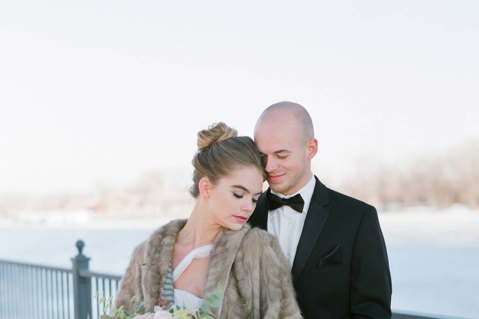 Minnesota winter wedding