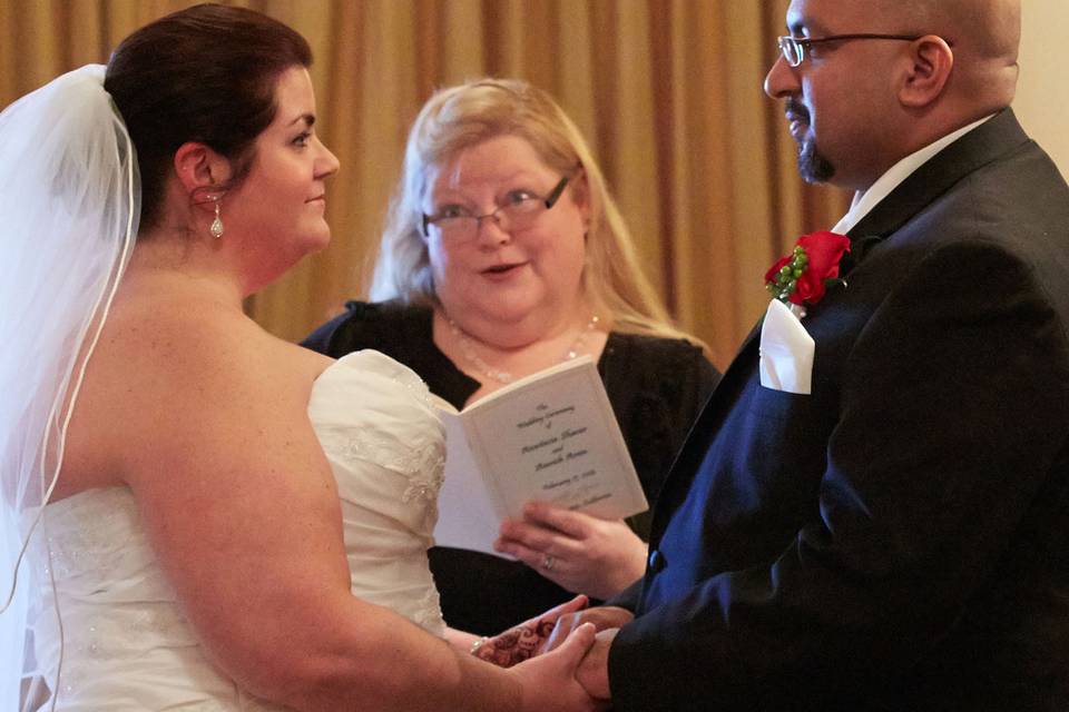 Fun wedding ceremony. Photo taken by True Love Photo