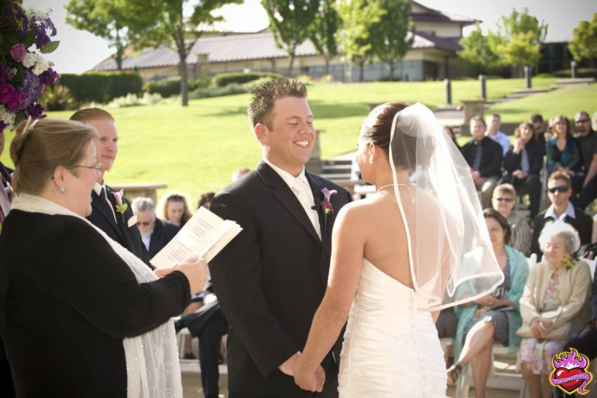 Fun wedding ceremony. Photo taken by True Love Photo