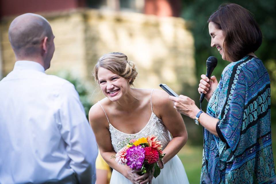 Laughing bride