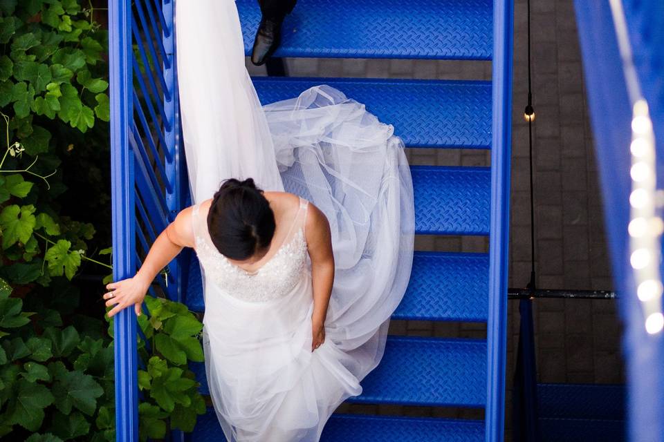 The bride and groom