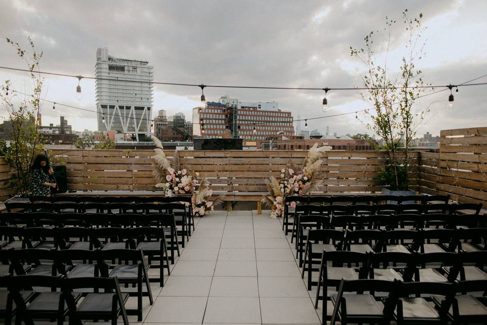 Rooftop Ceremony setup