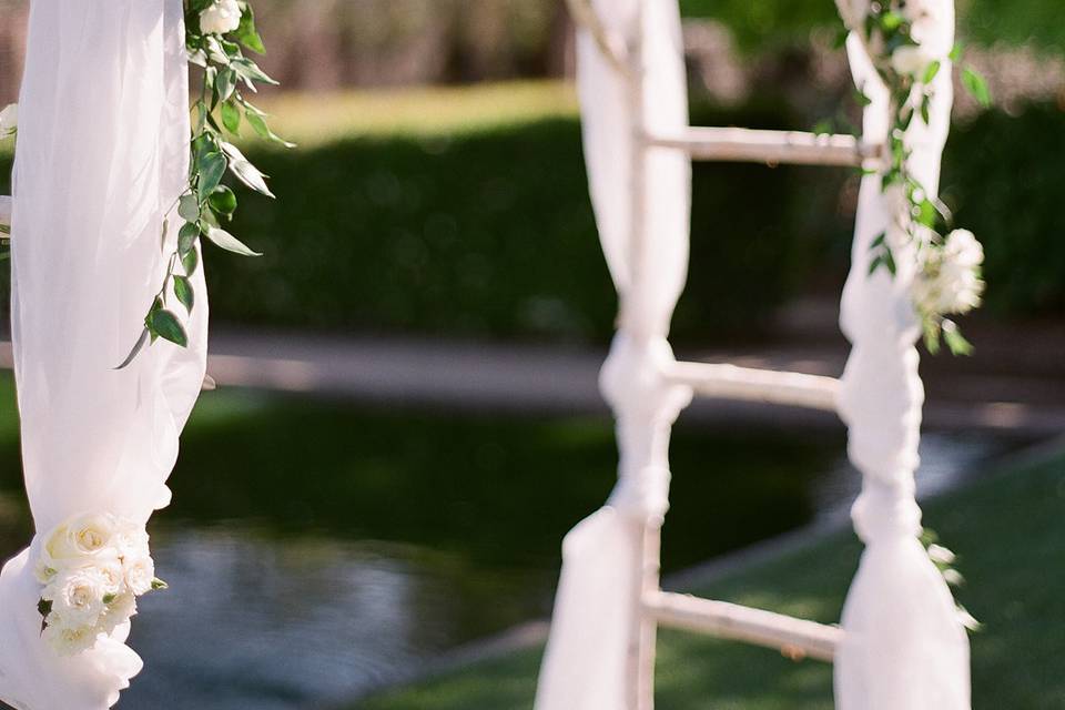 Wedding arch | photo credit: Kurt Boomerfloral: Tesoro