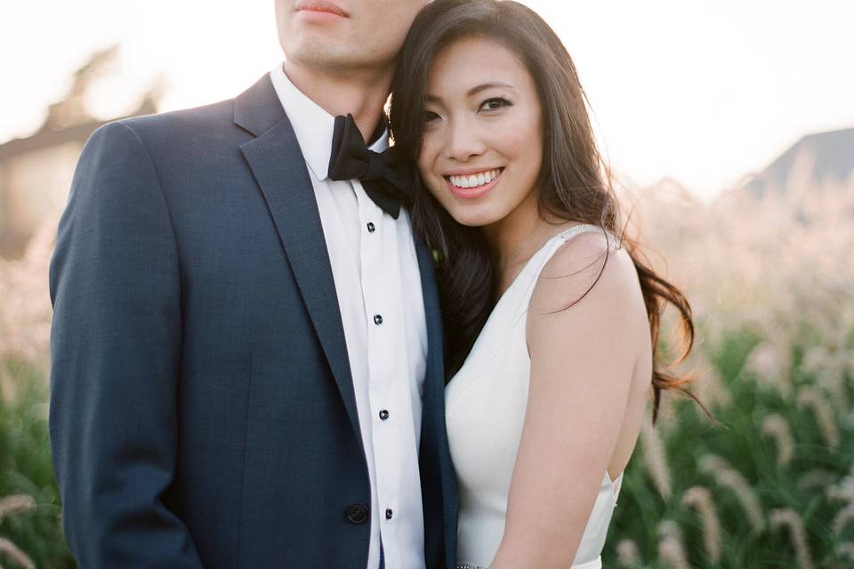 Blue dresses | photo credit: Kurt Boomerfloral: Tesoro