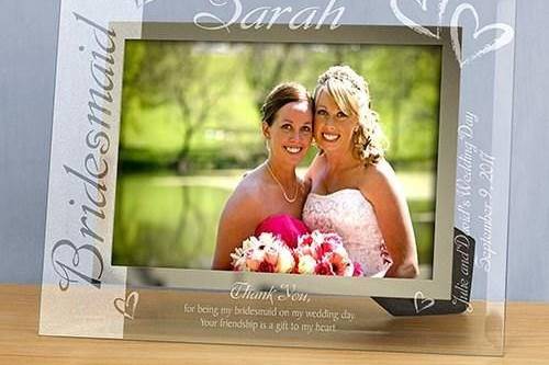 Personalized bridesmaid frame.