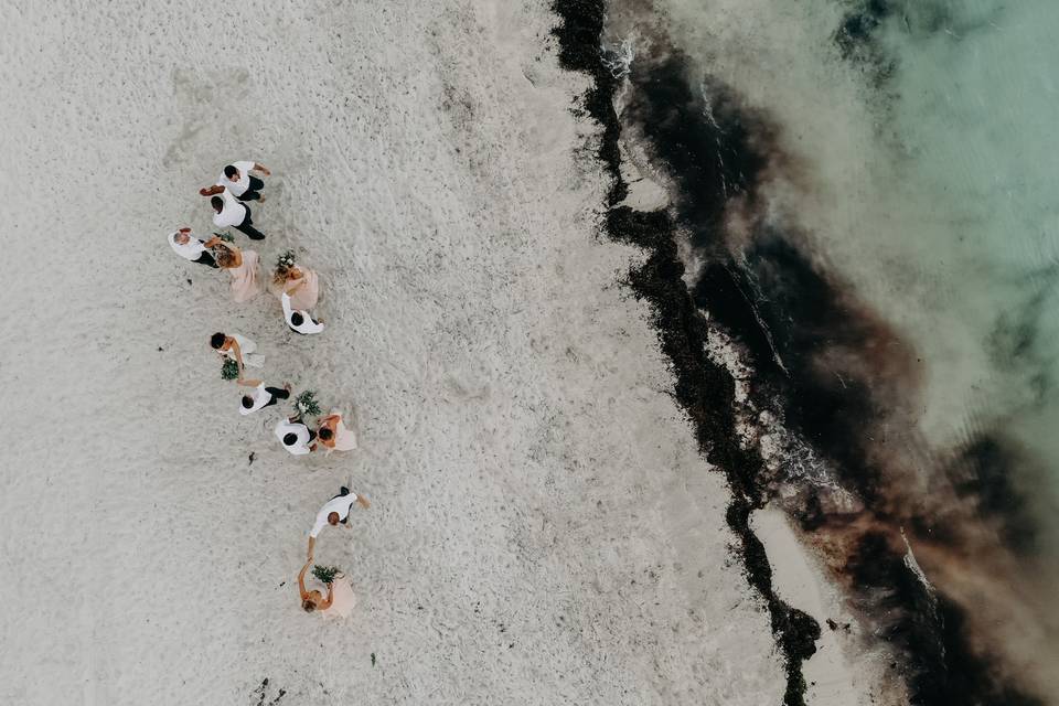 Drone Wedding Party Mexico