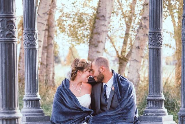 Just married moment