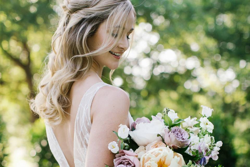 Pastel bridal bouquet