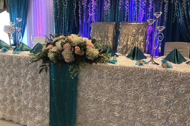 Bridal party table