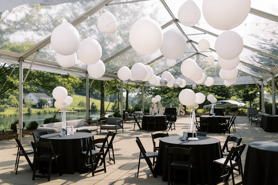 Black and White Wedding Decor