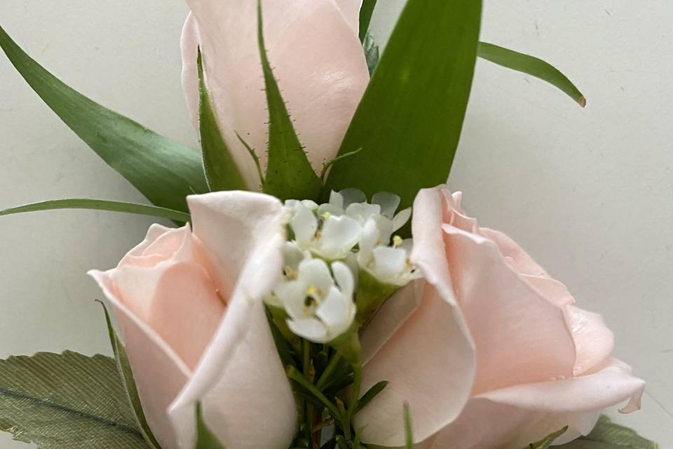 Pink Spray Rose Corsage