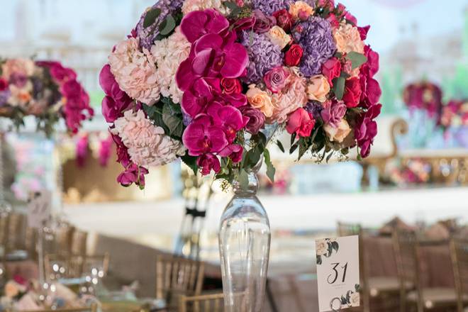 Colorful centerpieces