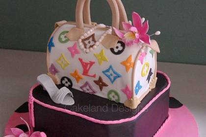 Louis Vuitton Designer Bag Travel Themed Cake