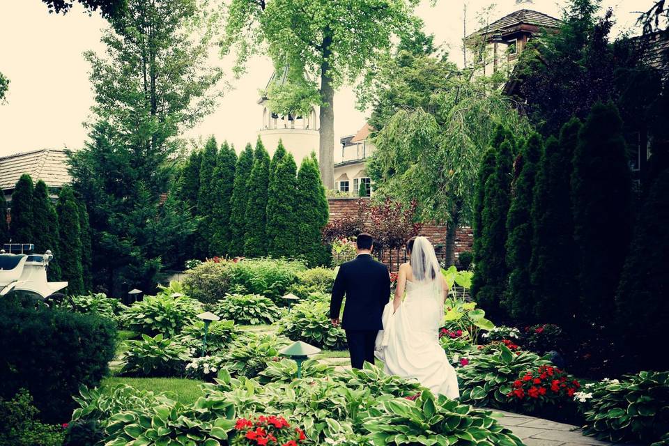 The bride and groom