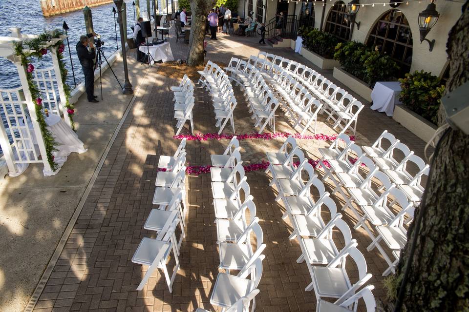 Outdoor ceremony space