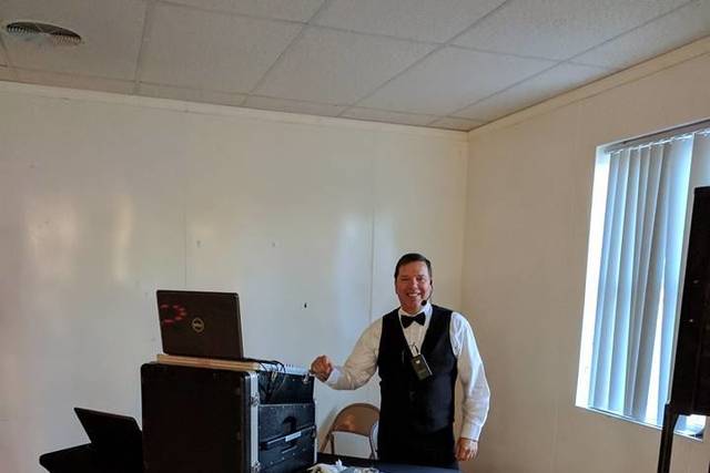 The dj's station