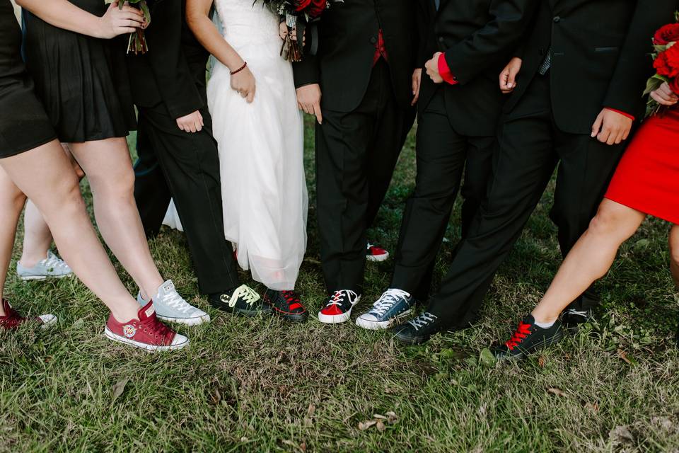 Bridal party's shoes