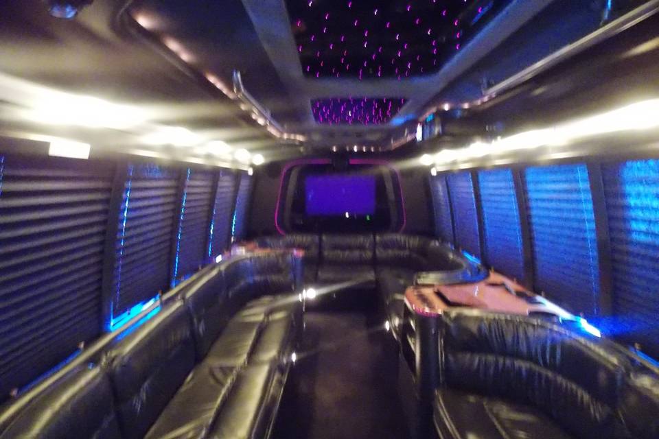 22 Passenger Party Bus - Interior 1