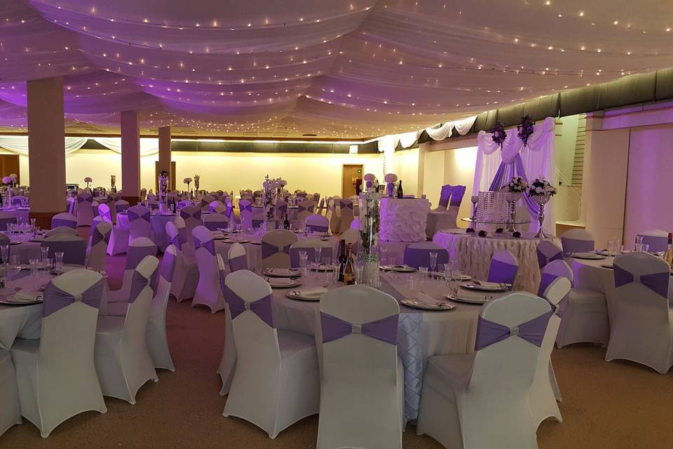 Purple themed wedding