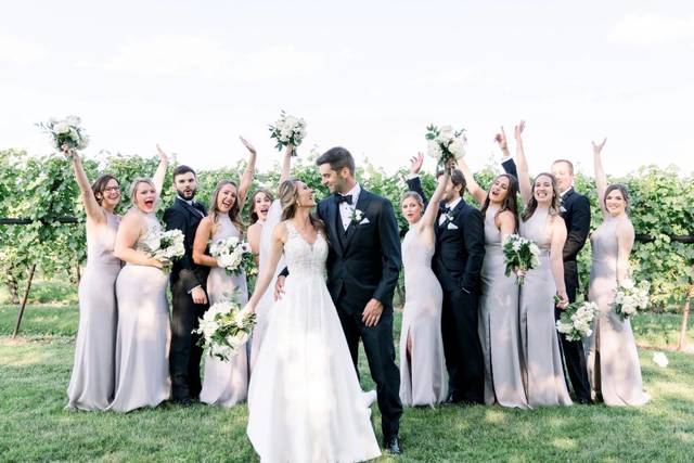 Bride and Groom in the Vines