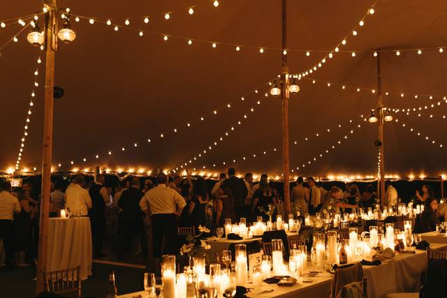 Candles under the tent