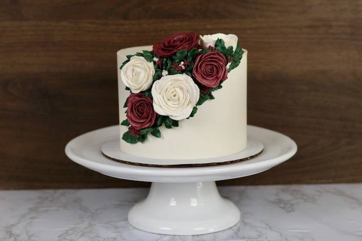 Burgundy Buttercream Garden