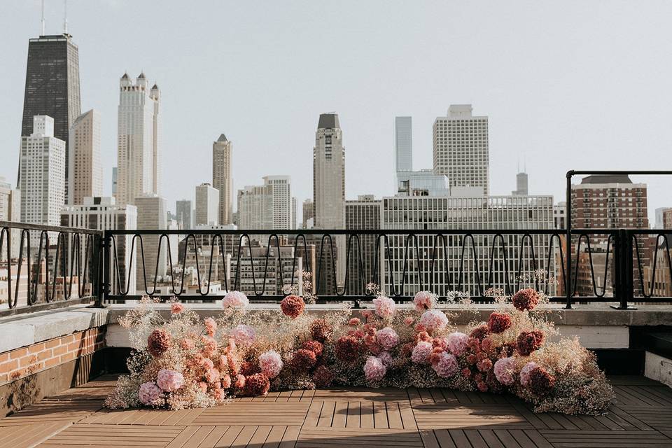 Modern Rooftop Wedding