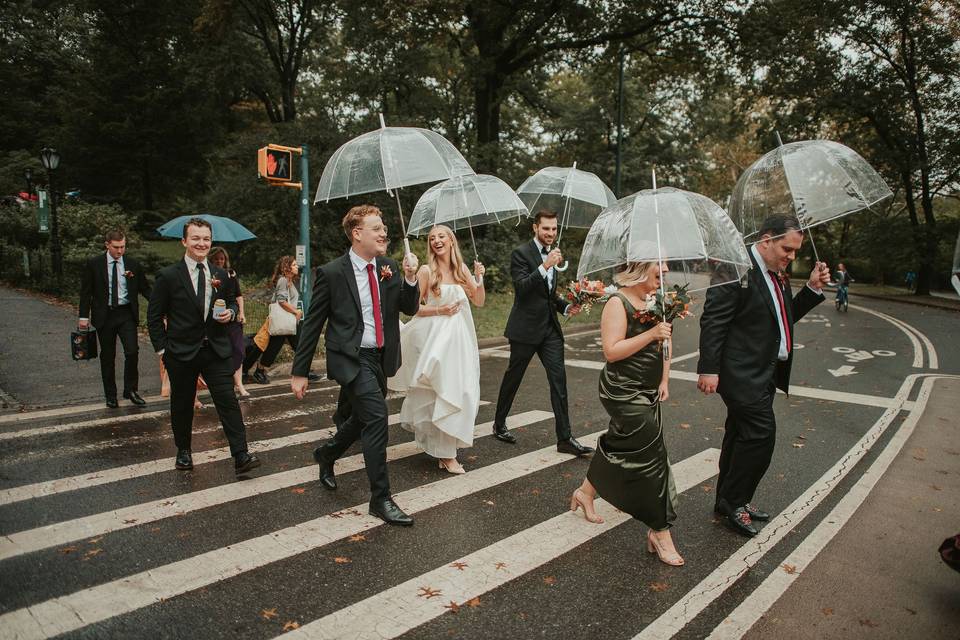 Rainy Central Park Wedding