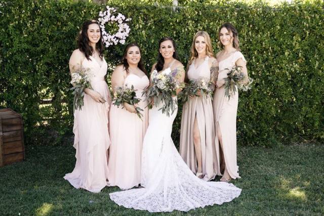 Bride and wedding party makeup