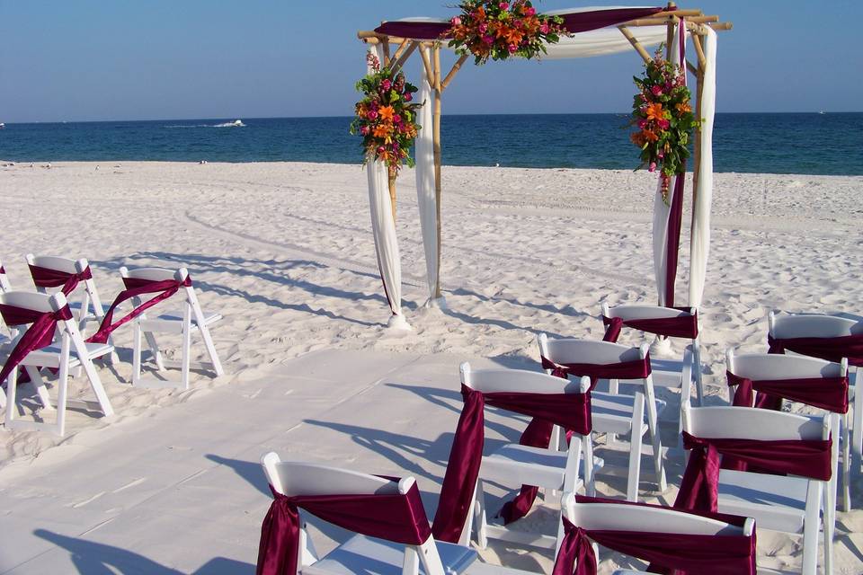 Outdoor wedding ceremony