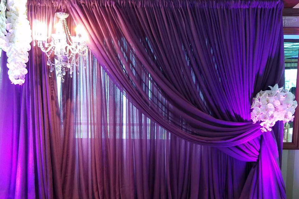 Drapes and uplights
