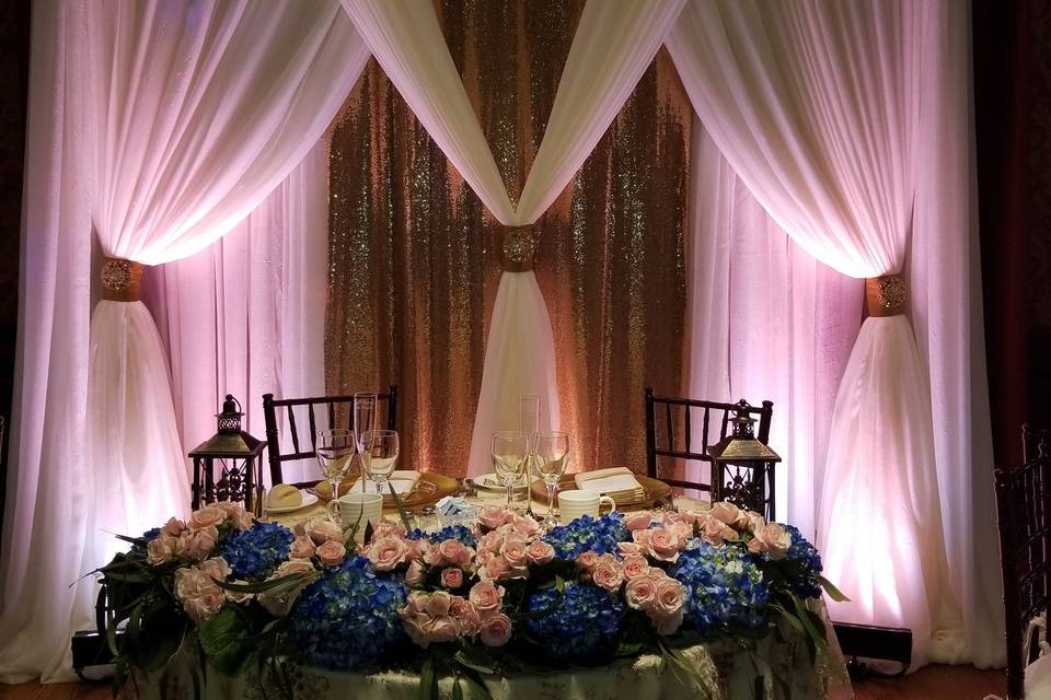 Floral arrangement for the head table