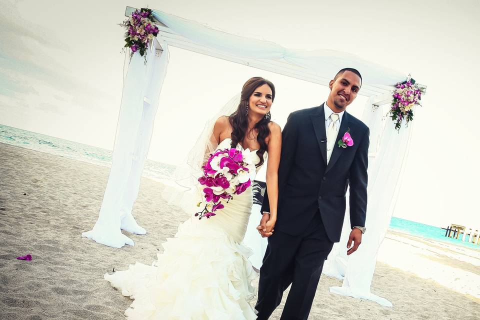 Beachside wedding