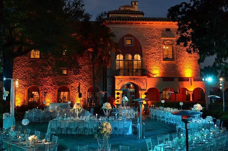 Outdoor turquoise themed event