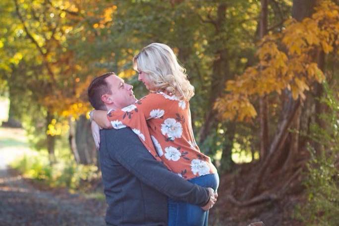 Engagement photos in fall