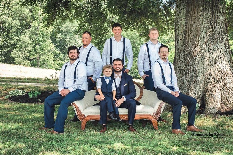 Groom and his men