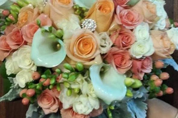 Peach and Calla
