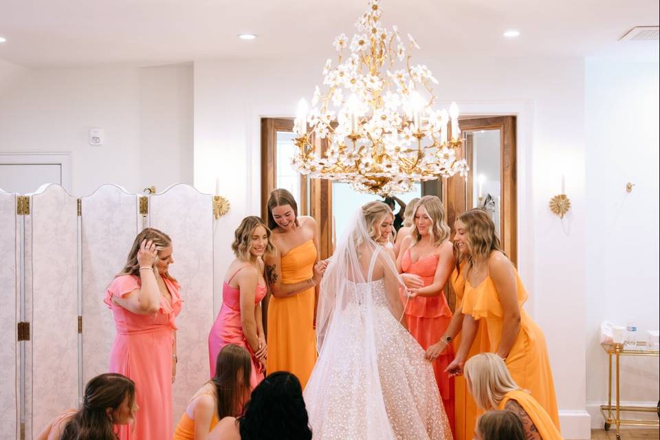 Bridal party hair and makeup