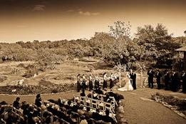 Wedding ceremony in sepia