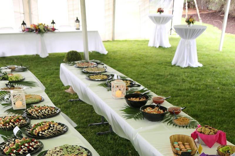Buffet catered by owner