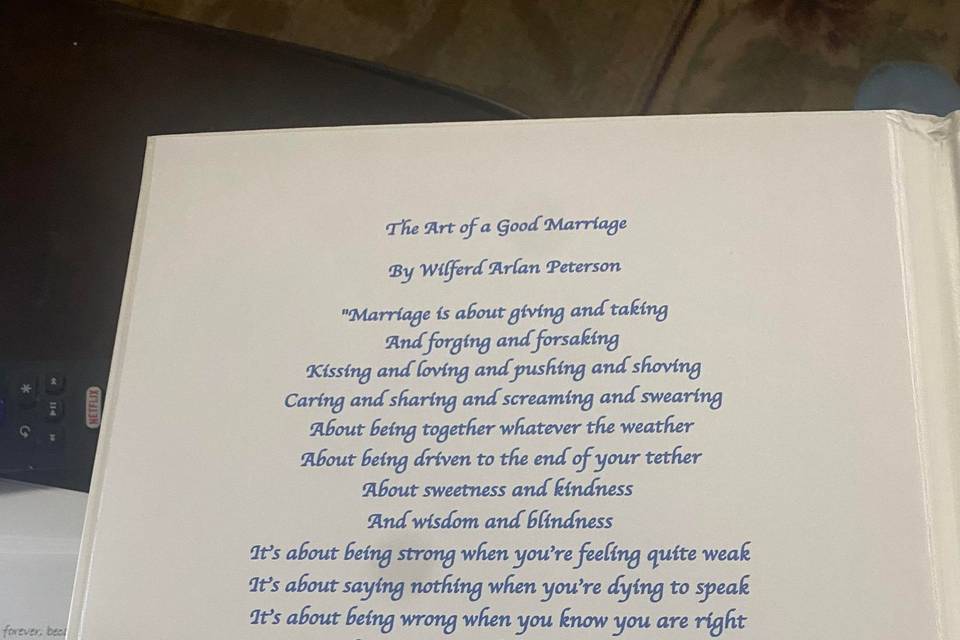 The Art of a Good Marriage