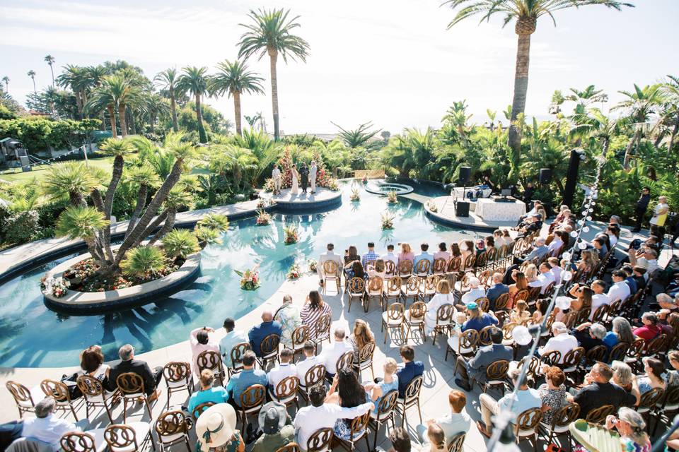 Tropical Poolside Ceremony