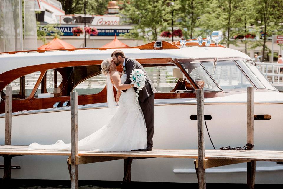 Bride and Groom Boat Okoboji