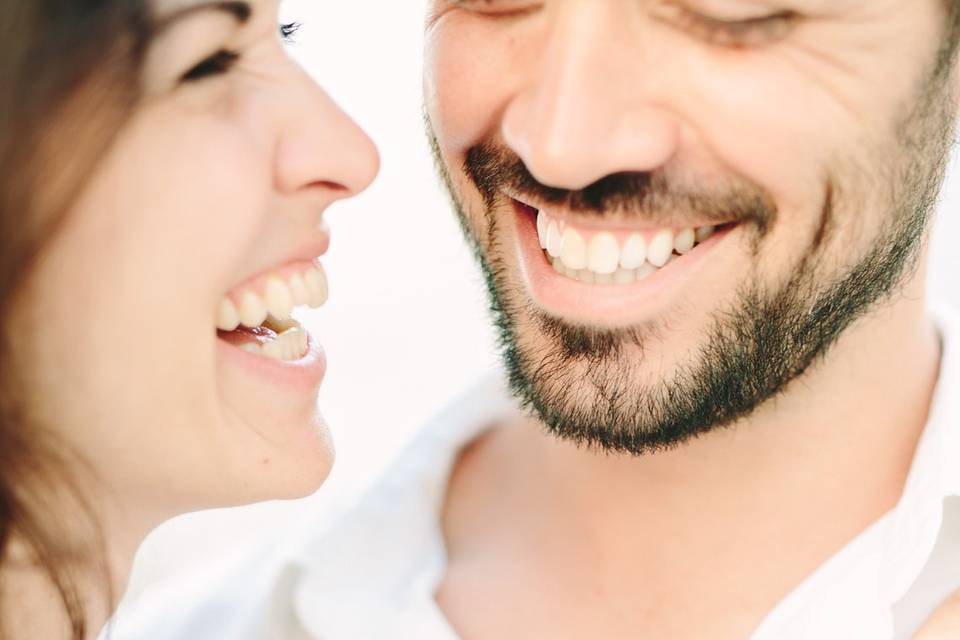 Engagement portrait Santorini