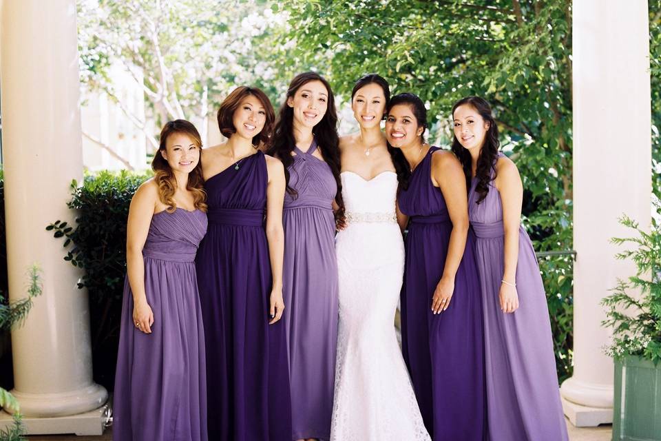 Bride with the bridesmaids